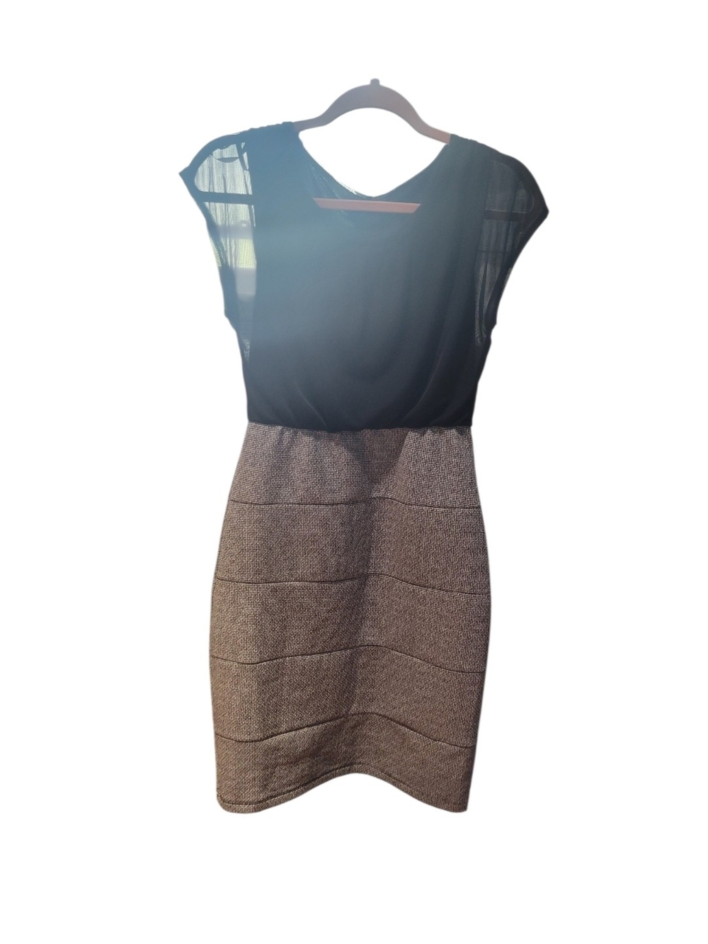 Enfocus Studio Black & Tweed Midi Dress